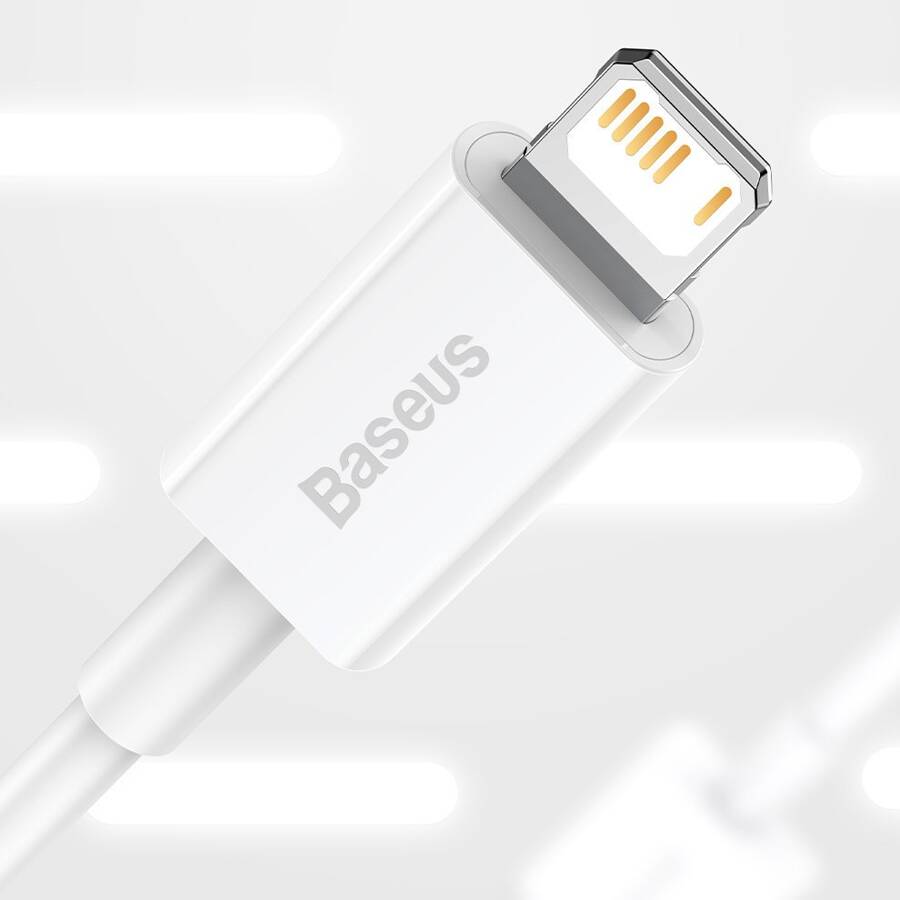 BASEUS SUPERIOR CABLE USB - LIGHTNING 2,4A 0,25 M WHITE (CALYS-02)