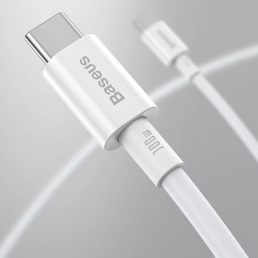 BASEUS SUPERIOR USB TYPE C - USB  TYPE C CABLE QUICK CHARGE / POWER DELIVERY / FCP 100W 5A 20V 1M BLACK (CATYS-B01)