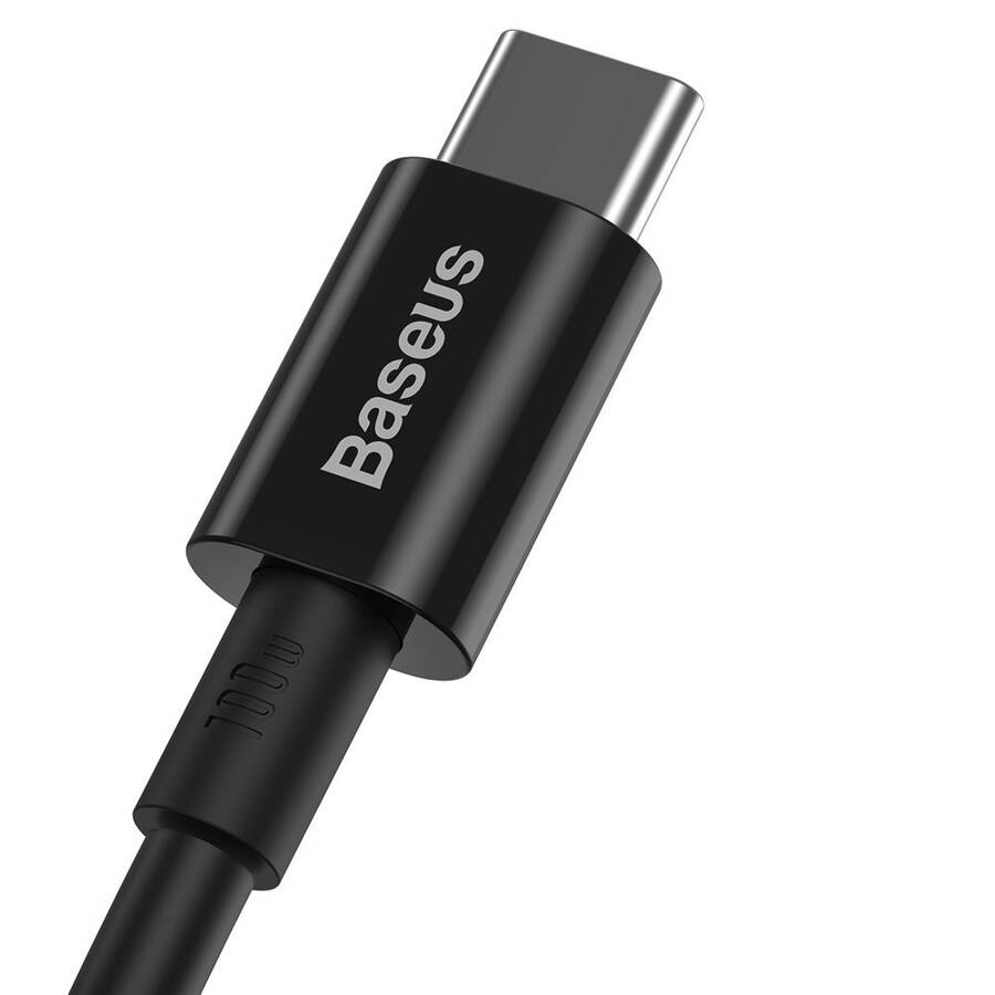 BASEUS SUPERIOR USB TYPE C - USB  TYPE C CABLE QUICK CHARGE / POWER DELIVERY / FCP 100W 5A 20V 2M BLACK (CATYS-C01)