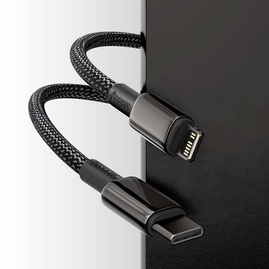 BASEUS USB TYPE C - LIGHTNING CABLE POWER DELIVERY FAST CHARGE 20 W 1 M BLACK (CATLWJ-01)