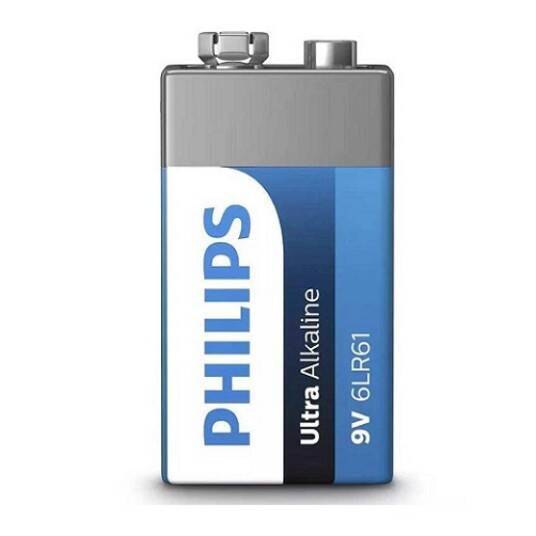 BATERIA ALKALICZNA PHILIPS 6LR61 9V ULTRA ALKALINE PHIL-6LR61E1B/10