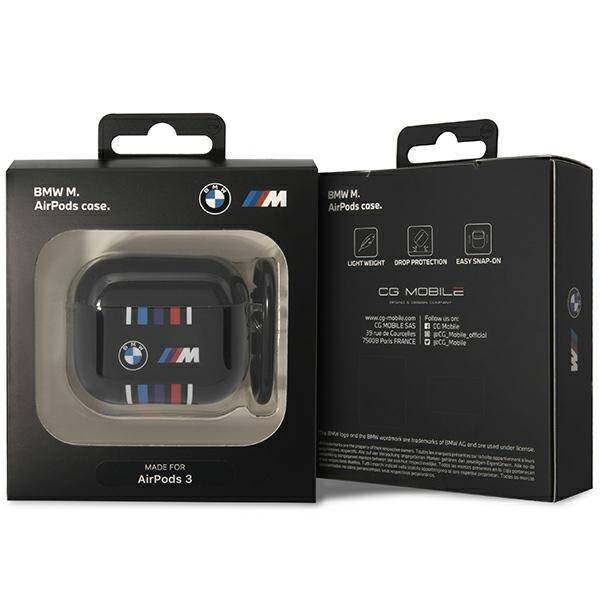 BMW BMA322SWTK AirPods 3 gen cover czarny/black Multiple Colored Lines