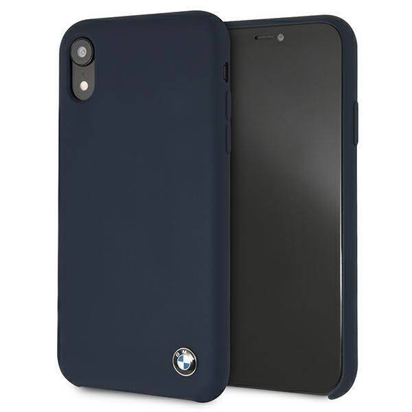 BMW BMHCI6SILNA IPHONE XR NAVY BLUE/NAVY HARDCASE SILICONE SIGNATURE