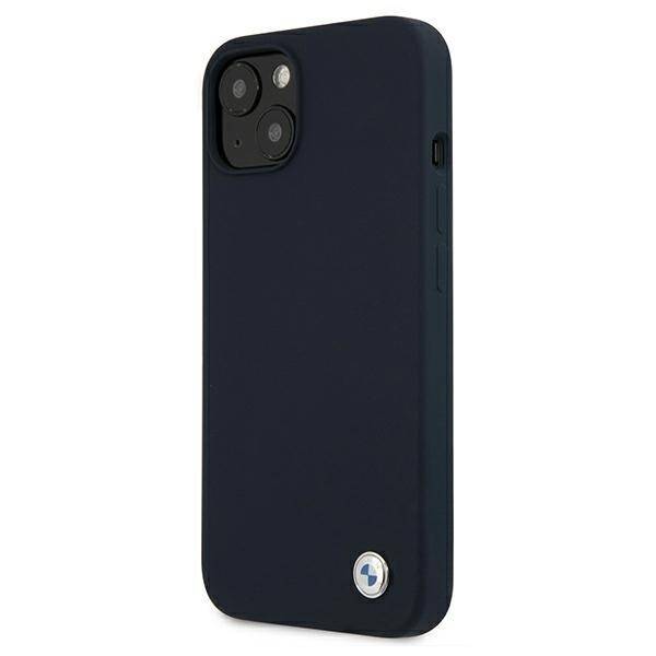 BMW BMHCP13MSILNA IPHONE 13/14/15 6.1 CASE "NAVY BLUE / NAVY HARDCASE SILICONE SIGNATURE