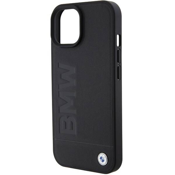 BMW BMHCP15MSLLBK IPHONE 15 PLUS / 14 PLUS 6.7 "BLACK / BLACK LEATHER HOT STAMP