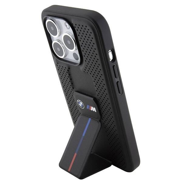 BMW BMHCP15XGSPPRK iPhone 15 Pro Max  6.7" czarny/black hardcase Grip Stand Smooth & Perforated