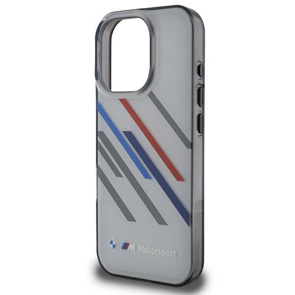 BMW BMHCP16L23HTRAG iPhone 16 Pro 6.3" szary/grey hardcase Motosport IML Random Stripes