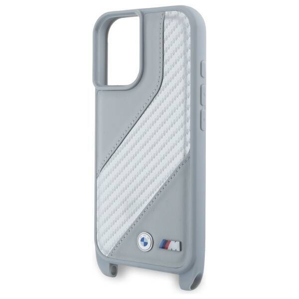 BMW BMHCP16S23PSCCG iPhone 16 6.1"        szary/grey hardcase M Edition Carbon Stripe & Strap