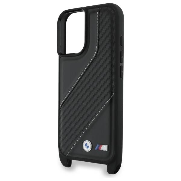 BMW BMHCP16S23PSCCK iPhone 16 6.1"        czarny/black hardcase M Edition Carbon Stripe & Strap