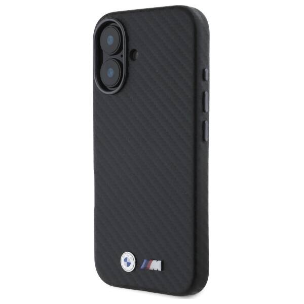 BMW BMHCP16S23PUFWC iPhone 16 6.1"        czarny/black hardcase Carbon Wrapped Metal