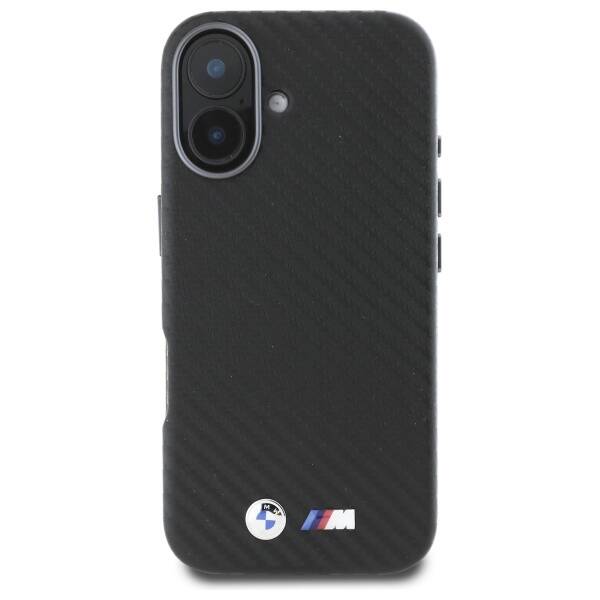 BMW BMHCP16S23PUFWC iPhone 16 6.1"        czarny/black hardcase Carbon Wrapped Metal