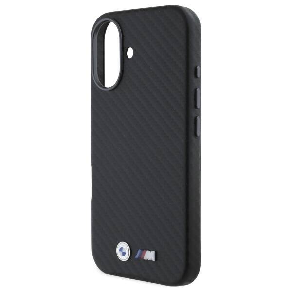 BMW BMHCP16S23PUFWC iPhone 16 6.1"        czarny/black hardcase Carbon Wrapped Metal