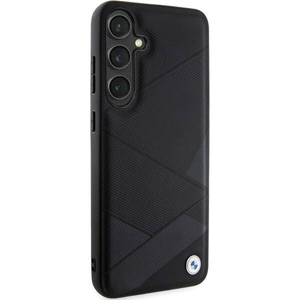 BMW BMHCS24M23RCGPK S24+ S926 czarny/black hardcase Signature Leather Crossing Lines Pattern