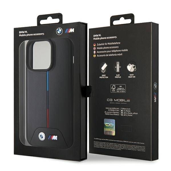 BMW BMHMP15X22PVTK iPhone 15 Pro Max 6.7" czarny/black hardcase Quilted Tricolor MagSafe