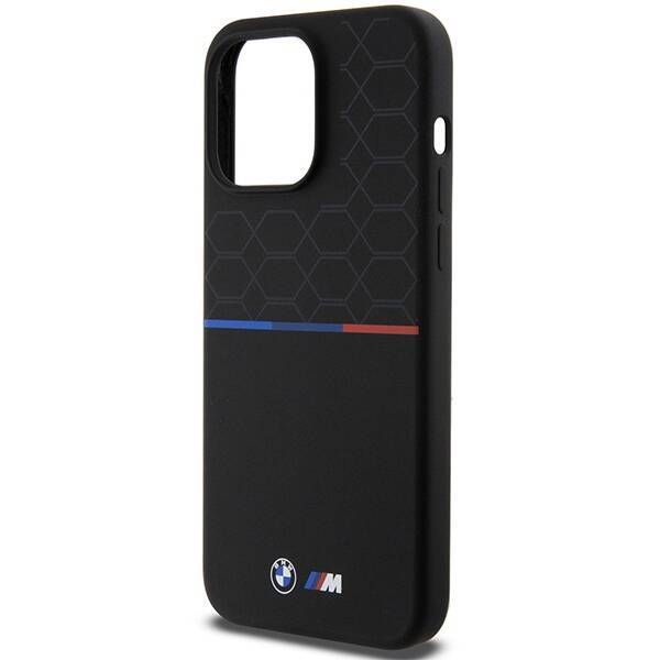 BMW BMHMP15X22SMPK iPhone 15 Pro Max 6.7" czarny/black hardcase M Silicone Pattern MagSafe