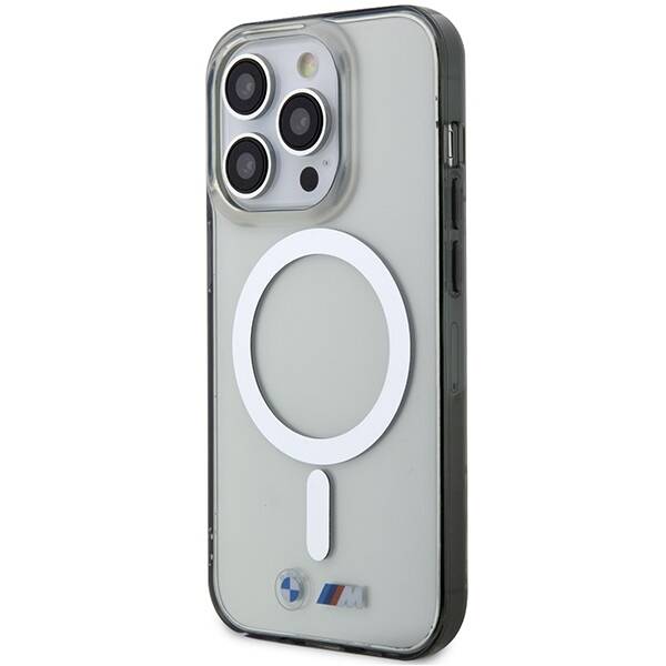 BMW BMHMP15XHCRS iPhone 15 Pro Max 6.7"  transparent hardcase Silver Ring MagSafe