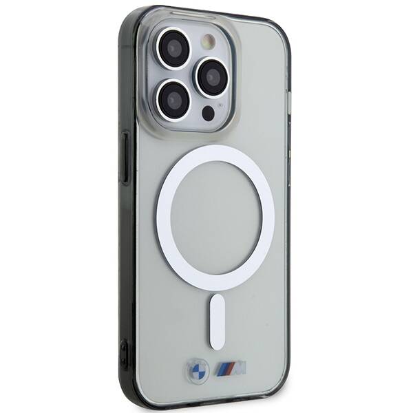 BMW BMHMP15XHCRS iPhone 15 Pro Max 6.7"  transparent hardcase Silver Ring MagSafe