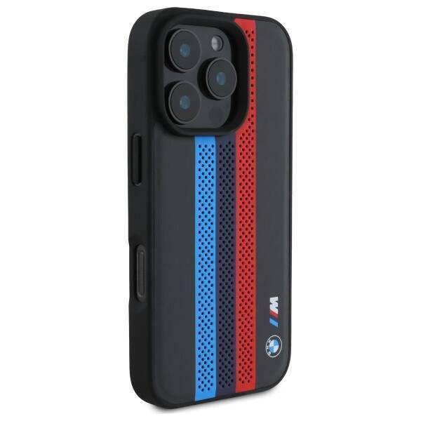 BMW BMHMP16X23PUPTK iPhone 16 Pro Max     6.9" czarny/black hardcase M Perf. Tricolor Printed Stripes MagSafe