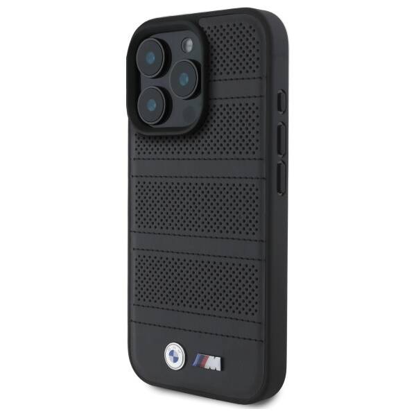 BMW BMHMP16X23PUSPK iPhone 16 Pro Max     6.9" czarny/black hardcase M Perforated And Stitched Line MagSafe