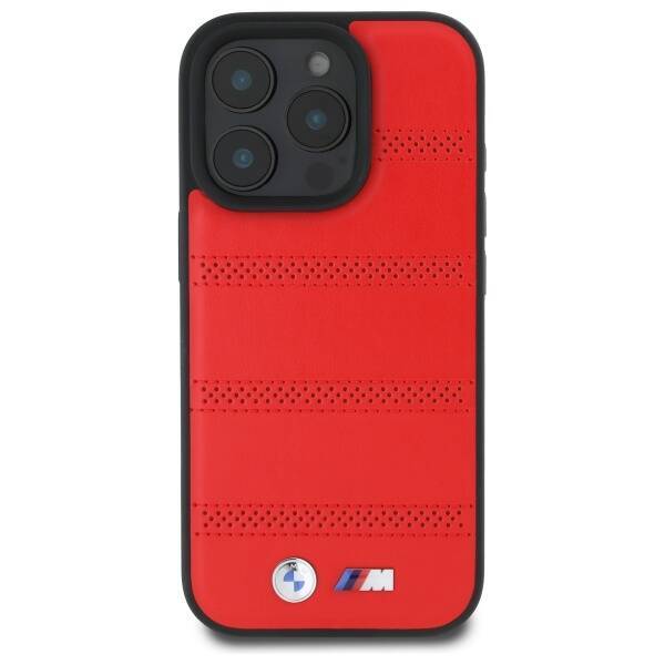 BMW BMHMP16X23PUSPR iPhone 16 Pro Max     6.9" czerwony/red hardcase M Perforated And Stitched Line MagSafe