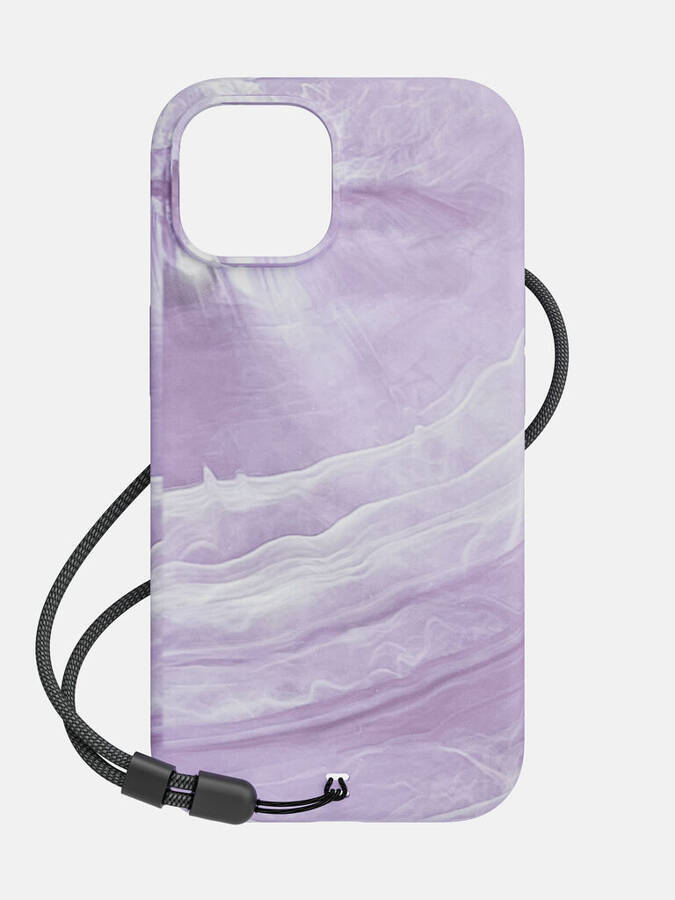 BODYGUARDZ CARVE MARBLE W/MAGSAFE, IPHONE 15 2023, MAGSAFE, ANTI-M, SUS, PURPLE/WHITE