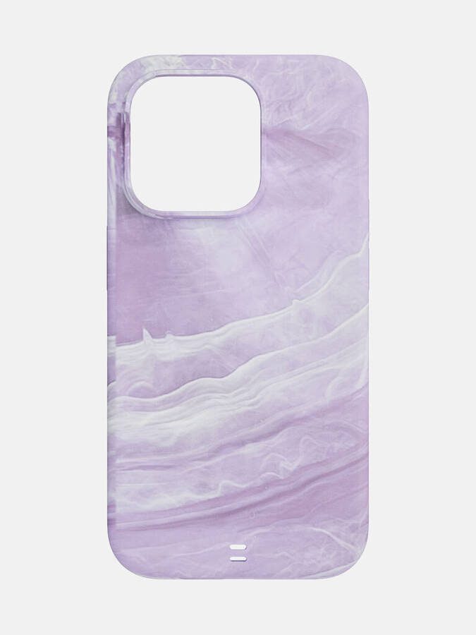 BODYGUARDZ CARVE MARBLE W/MAGSAFE, IPHONE 15 PRO 2023, MAGSAFE, ANTI-M, SUS, PURPLE/WHITE