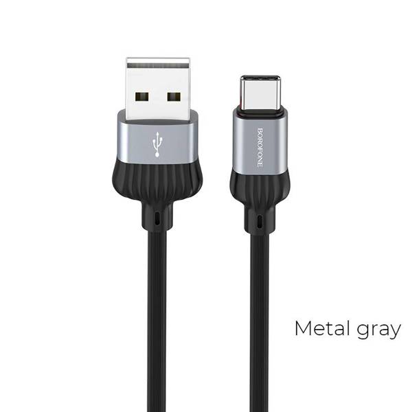 BOROPHONE USB CABLE BX28 3A USB-C 1M BLACK-GRAY