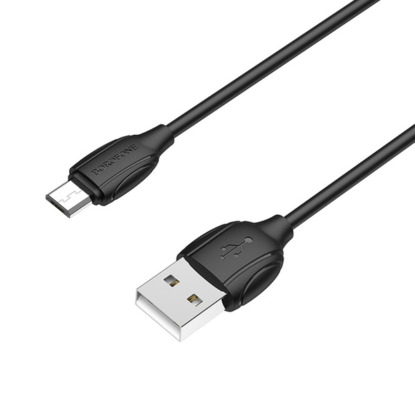 BOROPHONE USB KABEL - BX19 2.4A MICRO USB 1M BLACK