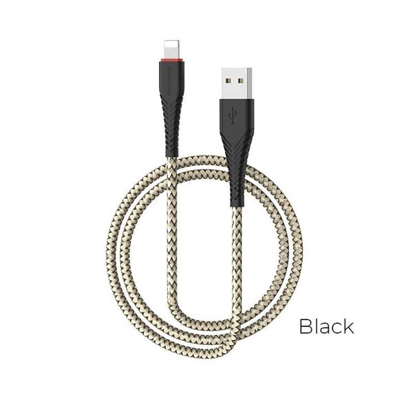 BOROPHONE USB KABEL - BX25 2A LIGHTNING 1M BLACK