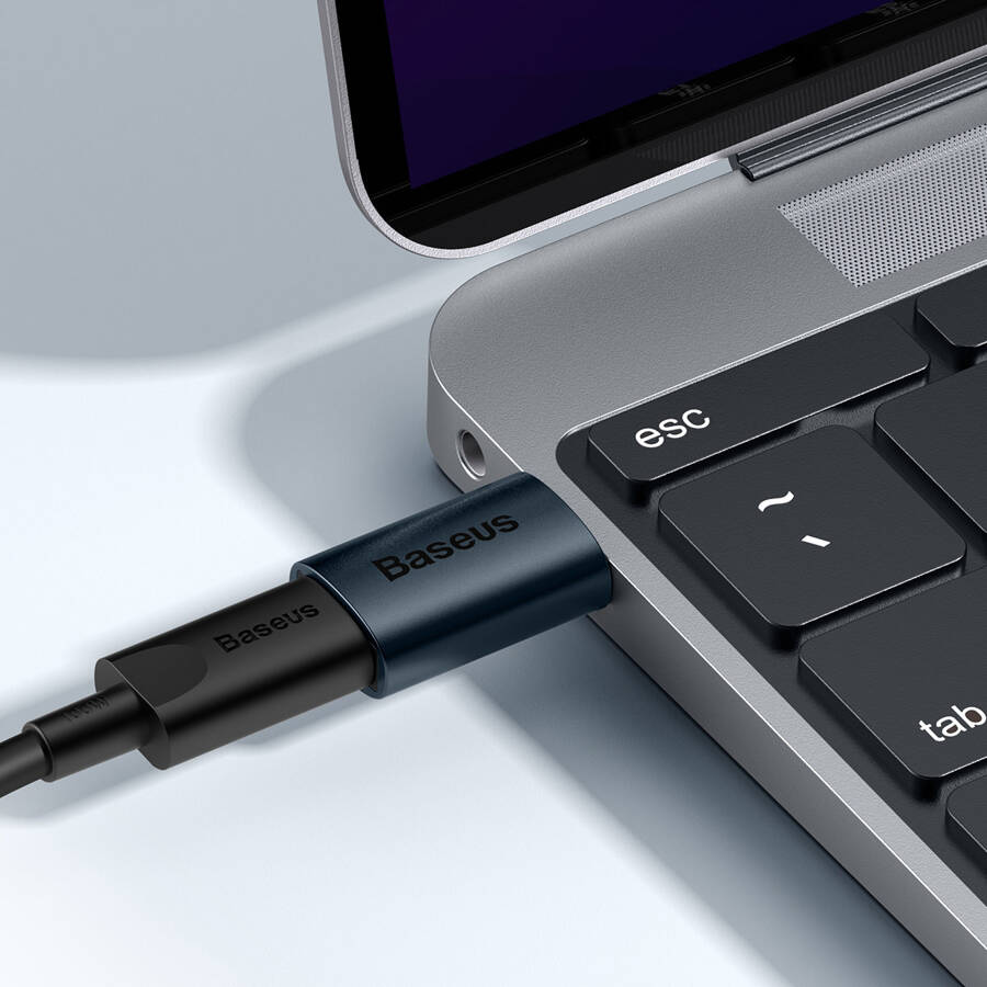 Baseus adapter Ingenuity USB-A 3.1 do USB-C niebieski OTG