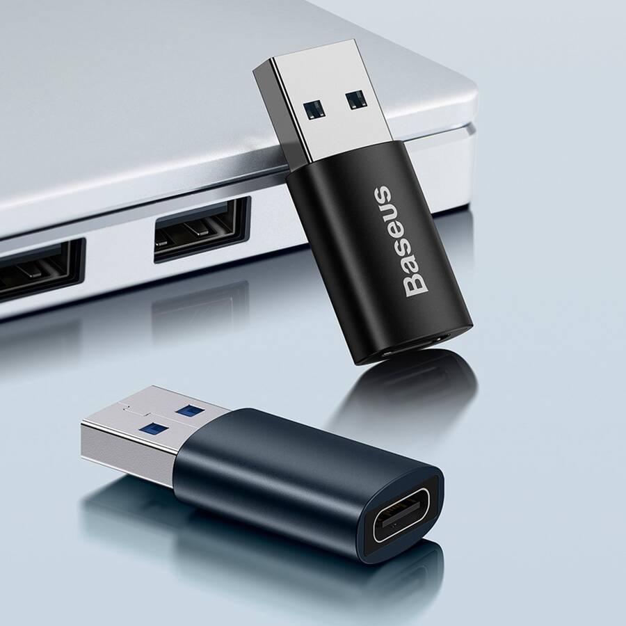 Baseus adapter Ingenuity USB-A 3.1 do USB-C niebieski OTG