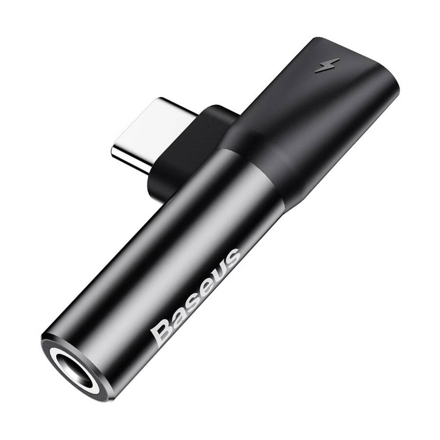 Baseus adapter L41 USB-C do USB-C - jack 3,5 mm czarny