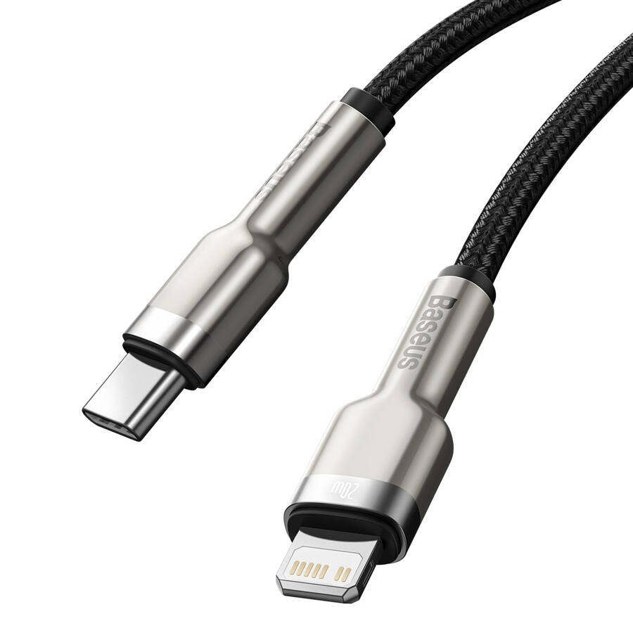 Baseus kabel Cafule Metal PD USB-C - Lightning 1,0 m czarny 20W