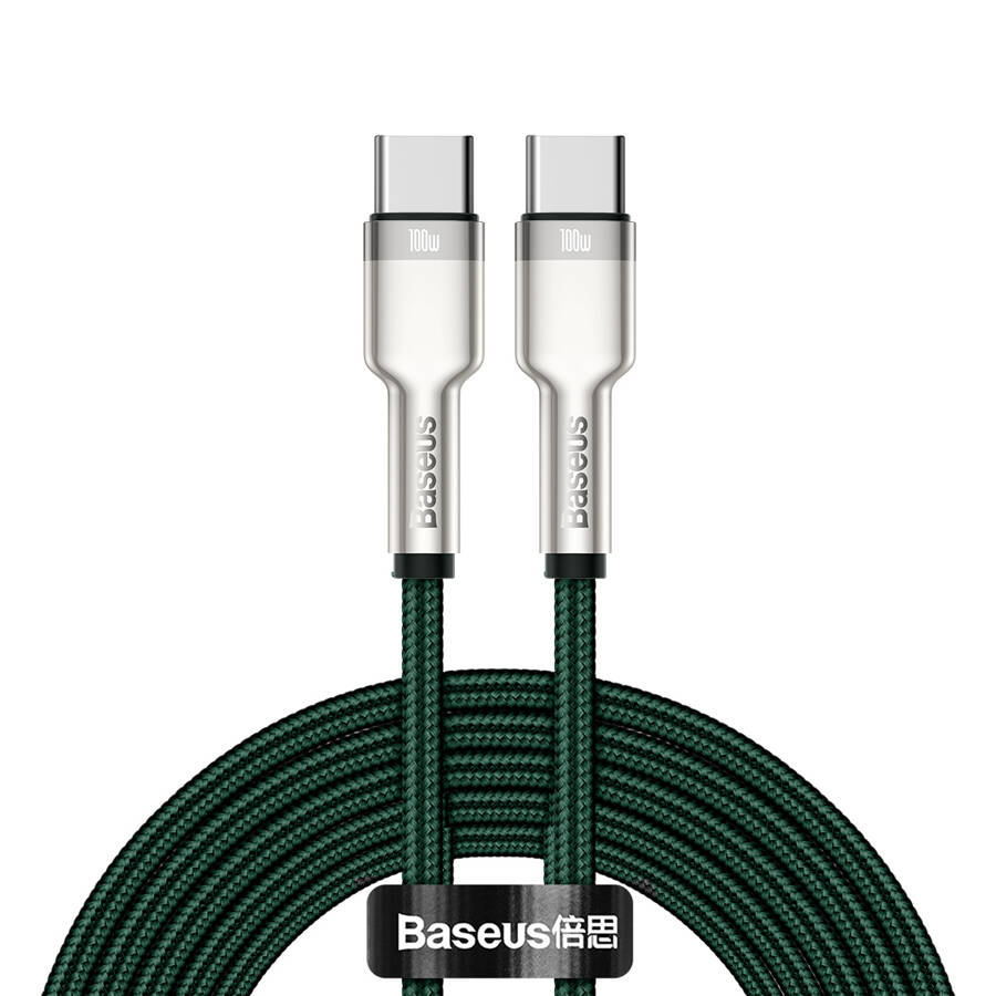 Baseus kabel Cafule Metal PD USB-C - USB-C 2,0 m zielony 100W