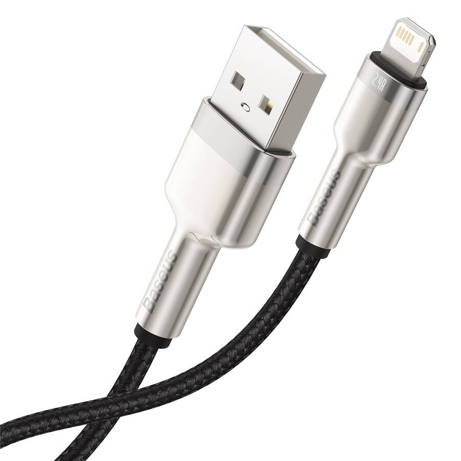 Baseus kabel Cafule Metal USB - Lightning 2,4A 0,25 m czarny