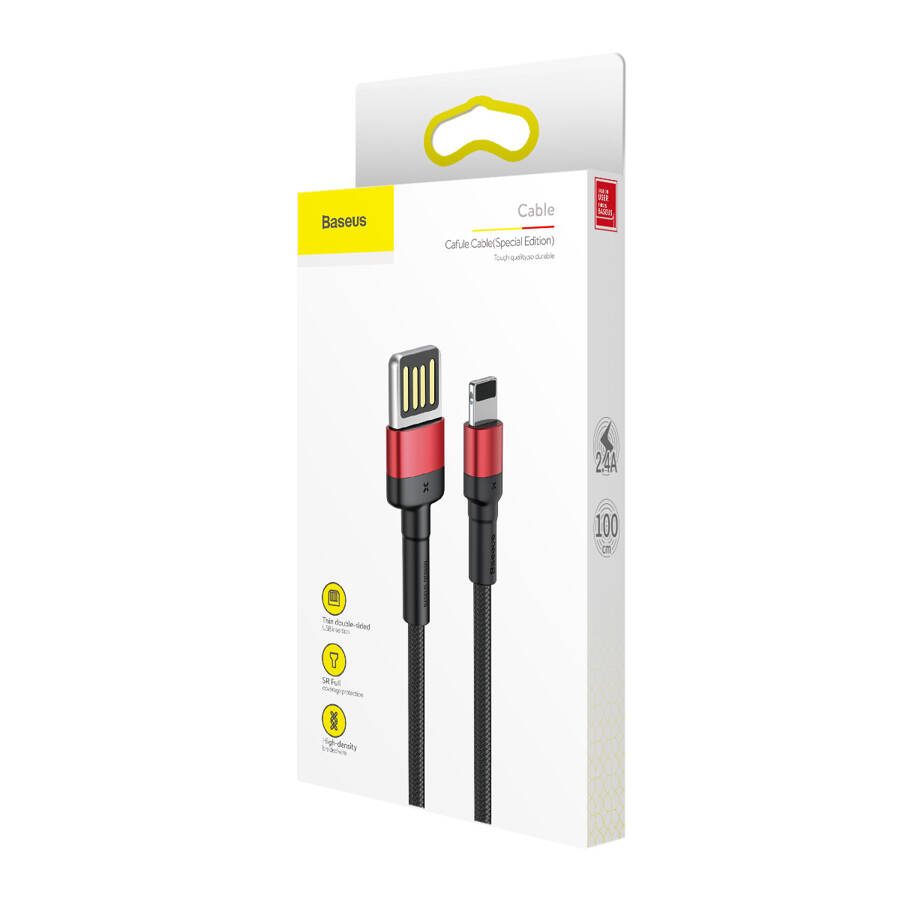 Baseus kabel Cafule PD USB-C - USB-C 2,0 m 5A czerwono-czarny 100W