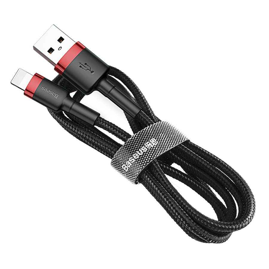 Baseus kabel Cafule USB - Lightning 0,5m 2,4A czerwono-czarny