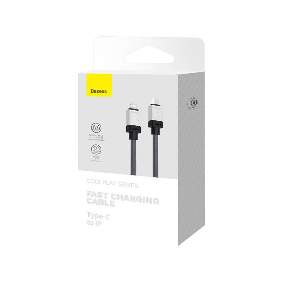 Baseus kabel CoolPlay USB-C - Lightning 2m 20W czarny