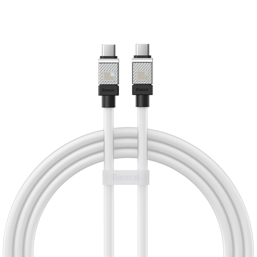 Baseus kabel CoolPlay USB-C - USB-C 1m 100W biały