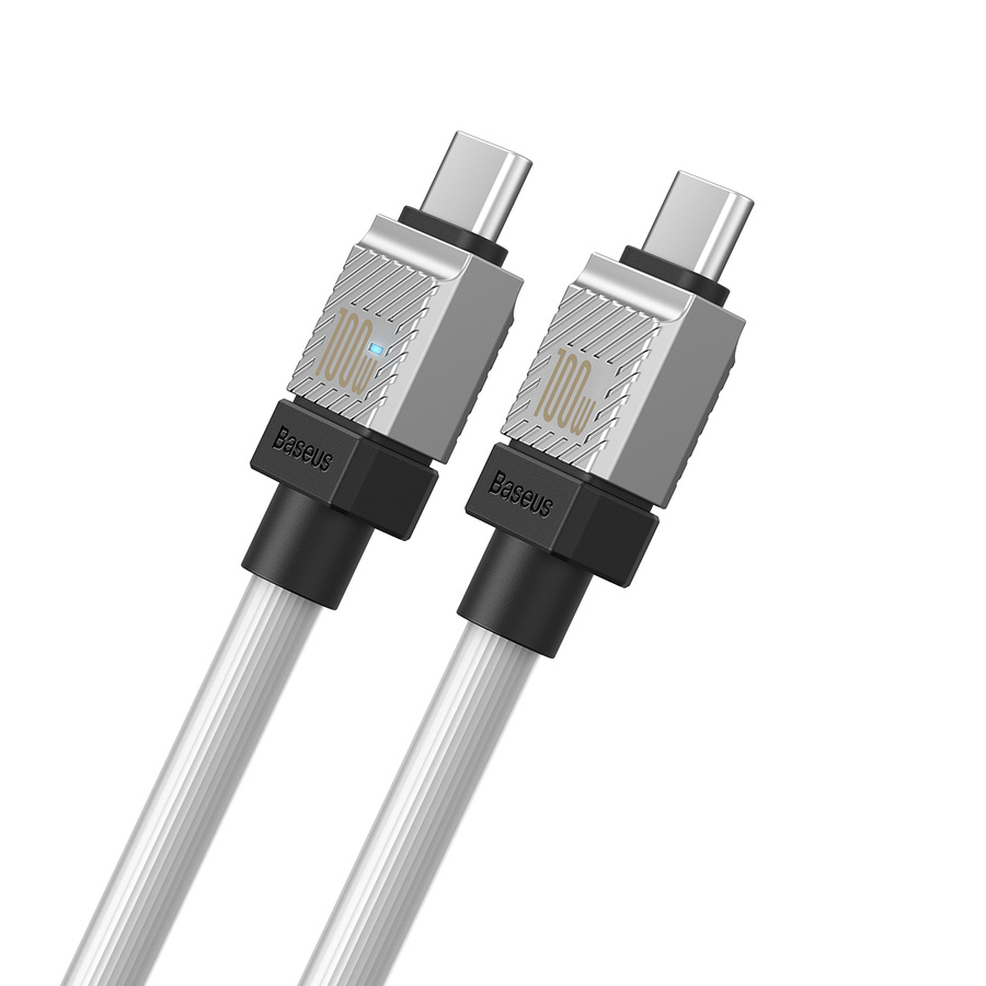 Baseus kabel CoolPlay USB-C - USB-C 1m 100W biały