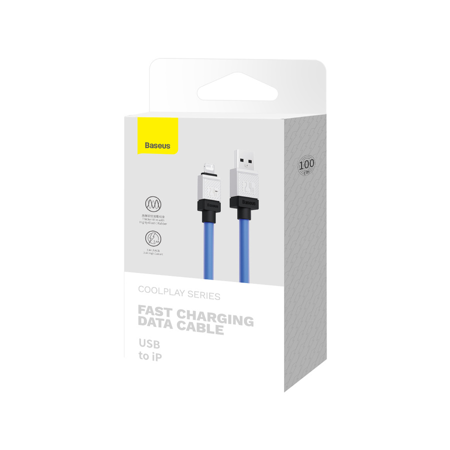 Baseus kabel CoolPlay USB - Lightning 1m 2,4A niebieski