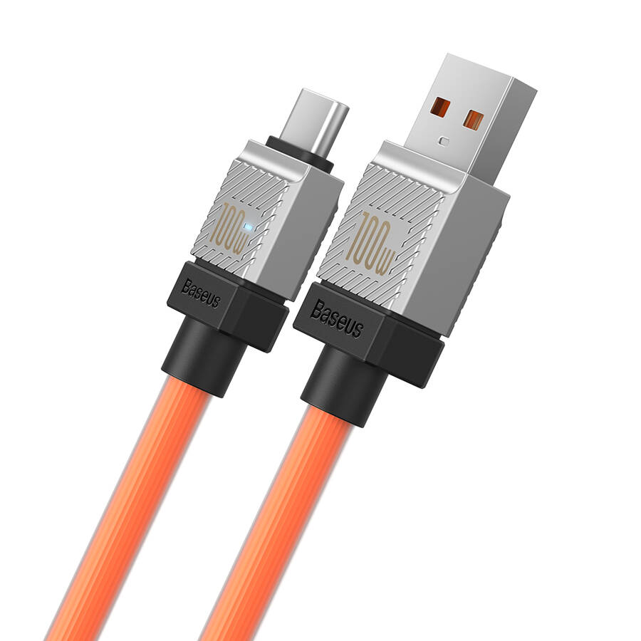 Baseus kabel CoolPlay USB - USB-C 1m 100W pomarańczowy