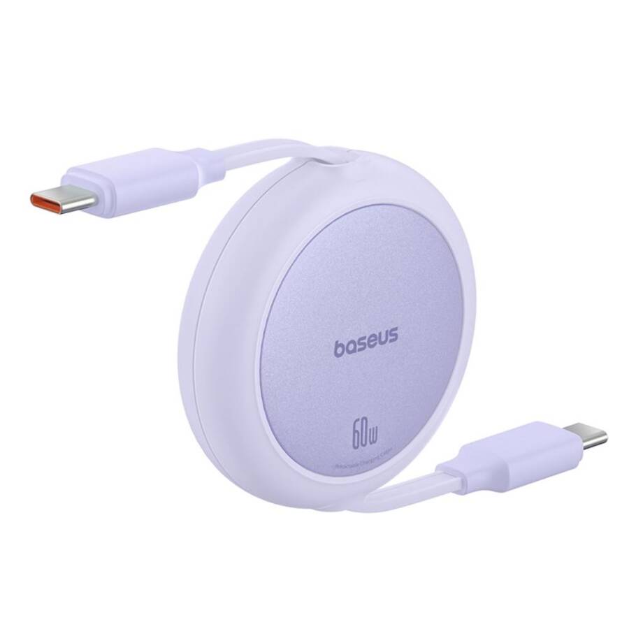 Baseus kabel Free2Pull Mini Charging Cable USB-C to USB-C 60W 1m fioletowy