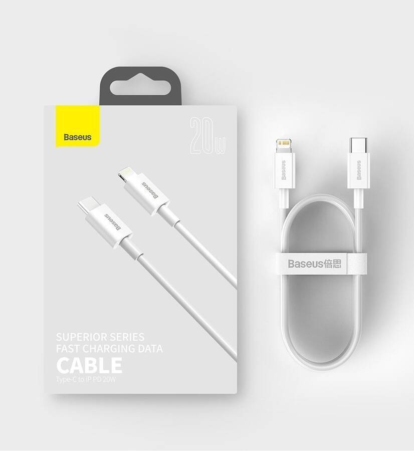 Baseus kabel Superior PD USB-C - Lightning 1,0 m czarny 20W