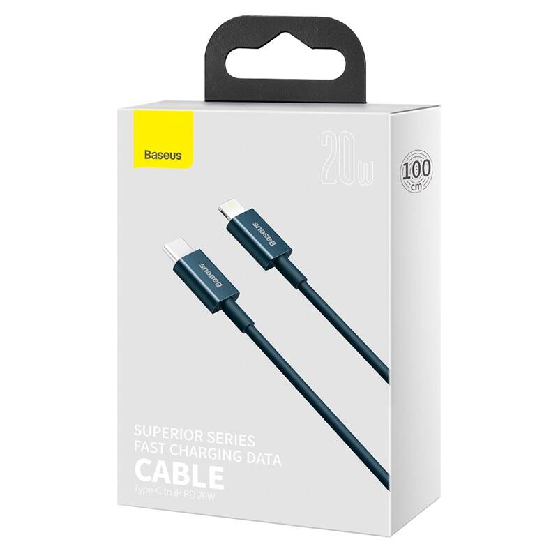 Baseus kabel Superior PD USB-C - Lightning 1,0m niebieski 20W