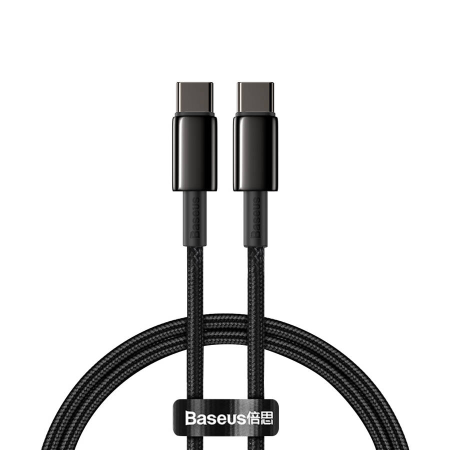 Baseus kabel Tungsten PD USB-C - USB-C 1,0 m czarny 100W