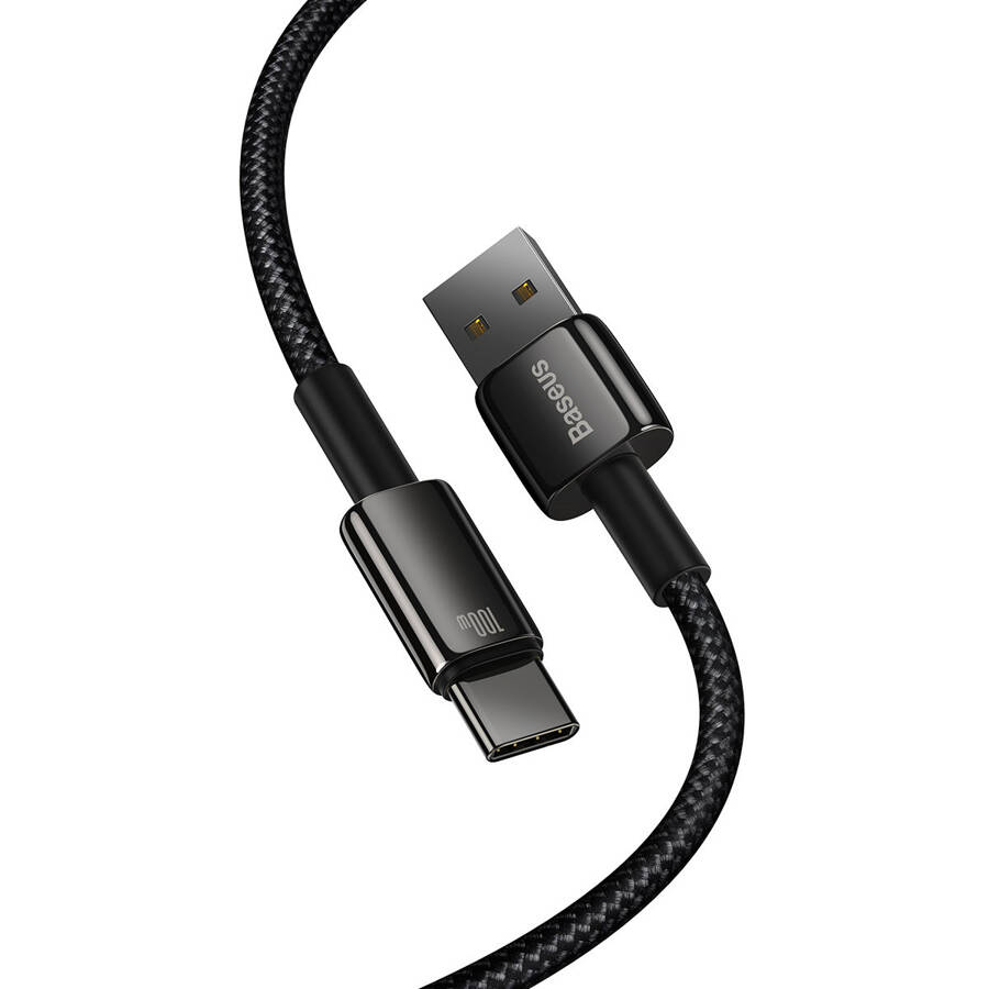 Baseus kabel Tungsten USB - USB-C 1,0m czarny 100W