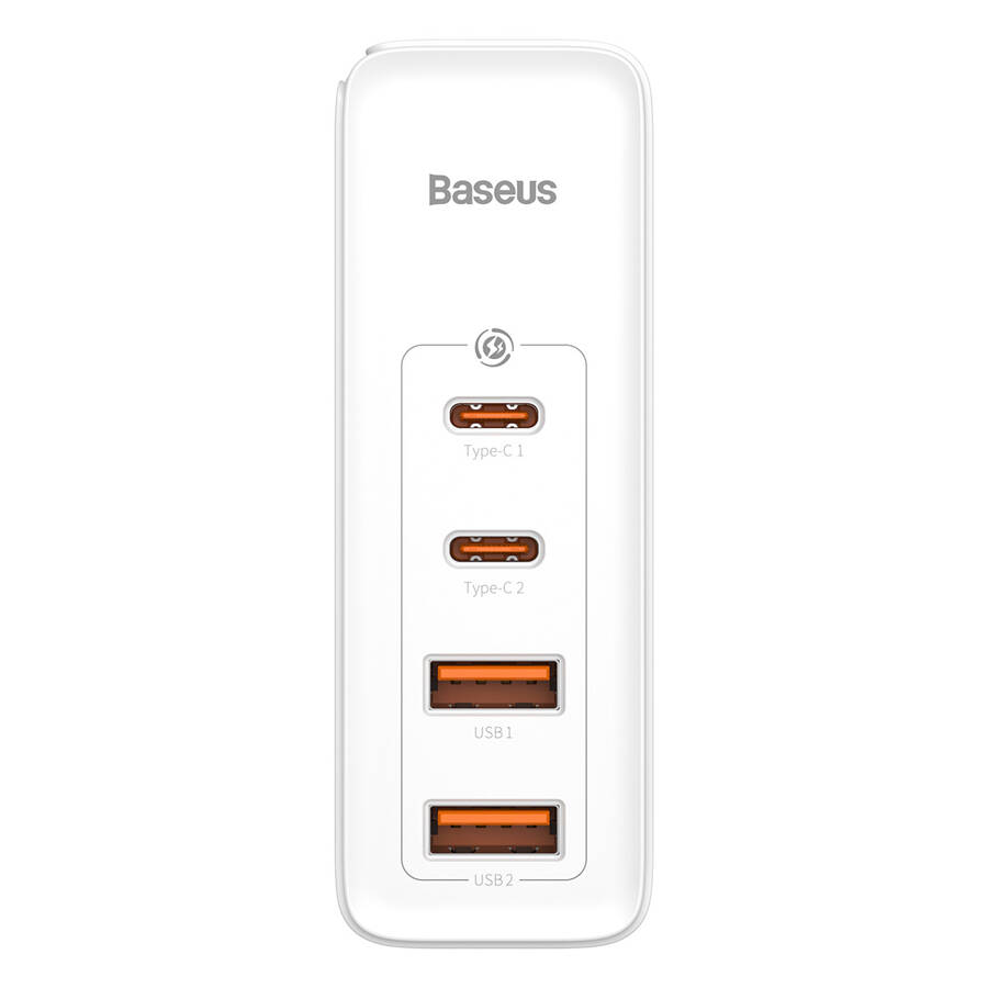 Baseus ładowarka sieciowa GaN2 Pro PD 100W 2x USB-C 2x USB biała