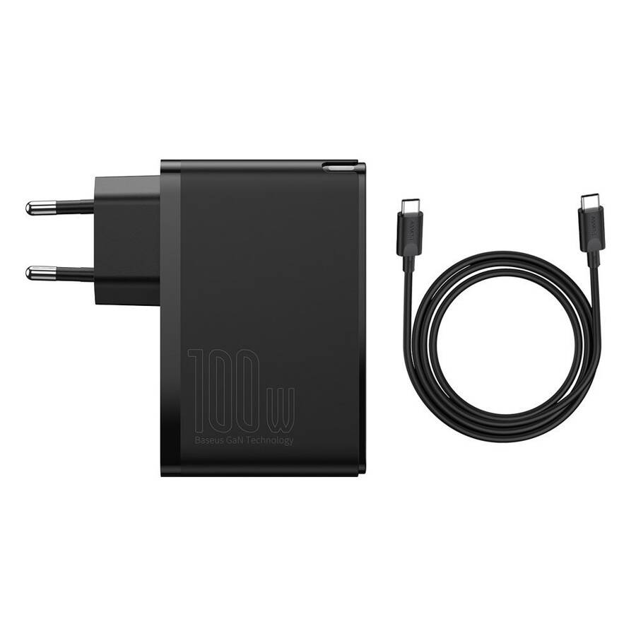 Baseus ładowarka sieciowa GaN2 Pro PD 100W 2x USB-C 2x USB czarna