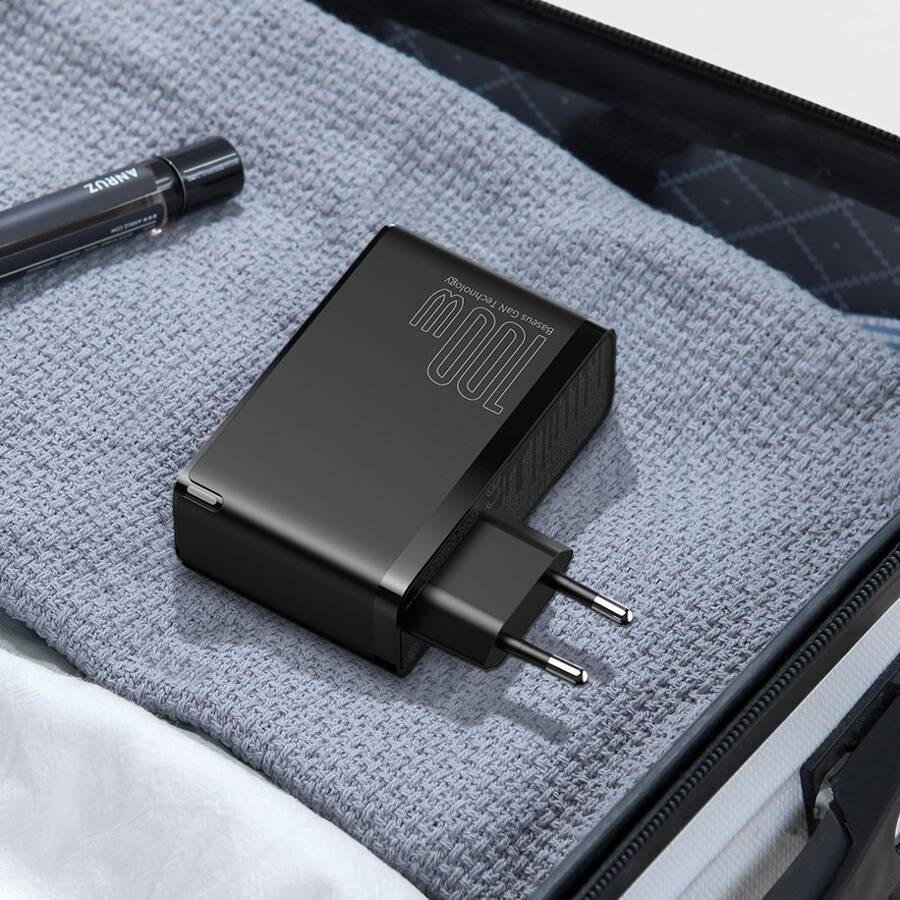 Baseus ładowarka sieciowa GaN2 Pro PD 100W 2x USB-C 2x USB czarna